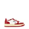 Autry Medalist Low Man Leat Leat Red In Lt/lt Wht/red