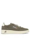 Autry Low Top Suede Panels Sneakers In Green