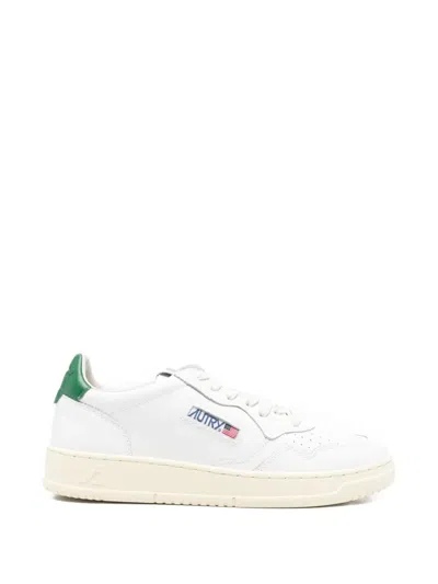 Autry Medalist Low Man Leather Sneakers In White