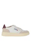Autry Medalist Low Marshmallow And Burgundy Leather Sneakers In Multi