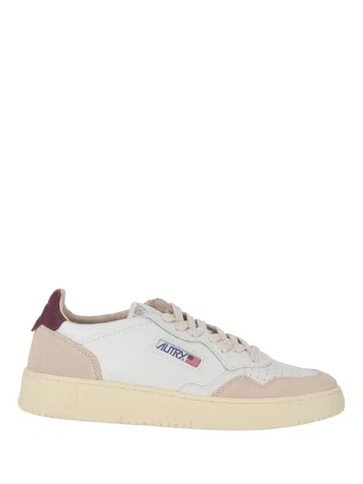Autry Medalist Low Man Leat/suede In White
