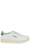 Autry Low-top Leather Sneakers With Perforated Upper And Contrasting Sole In White
