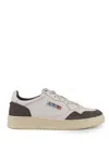 Autry 'medalist Low' White Low Top Sneakers With Side Logo Detail In Leather And Suede Man In White