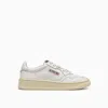 Autry Leather Low-top Sneakers With Perforated Toe Box In White