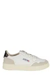 Autry Low-top Sneakers With Leather And Suede Accents In Wht Blk