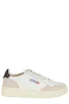 Autry Beige Lace Up Sneakers In Black