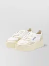 Autry Low Top Leather Sneakers With Metallic Panels