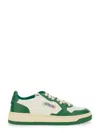Autry Low Top Panelled Sneakers With Flatform Sole In Green