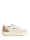 Autry Medalist Sneakers In Leather With Suede Inserts In White