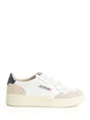 Autry Beige Lace Up Sneakers In Black