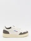 Autry 'medalist Low' White Low Top Sneakers With Side Logo Detail In Leather And Suede Man In White