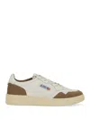 Autry Medalist Low Sneakers In Goatskin And Suede In Multi
