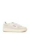 Autry Medalist Low Sneaker In Suede And Calfskin In Beige