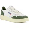 Autry Medalist Low White Leather And Suede Bottle Sneakers In Mil/black