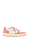 Autry Medialist Low Leather Sneakers In Pink