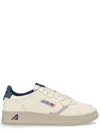 Autry White Grained Leather Medalist Low Sneakers In Multi