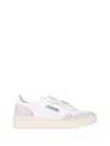 Autry Low Sneaker With Perforated Detailing And Contrast Panel In White