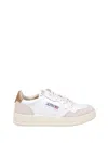 Autry Low Sneaker With Rubber Sole And Perforated Detailing In White