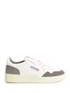 Autry Low Sneaker With Contrast Panels And Perforated Toe In Neutral