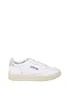 Autry Low Sneaker Featuring Perforated Detailing In White