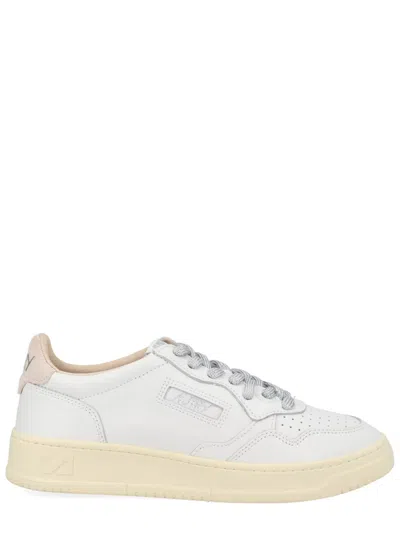 Autry Perforated Tip Sneakers With Embossed Heel Tab In White