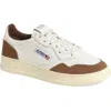 Autry Medalist Sneakers In White Leather With Brown Suede In White/cigar
