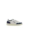 Autry Medalist Sneakers In White And Blue Leather In Multi