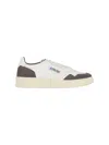 Autry Low Sneaker With Contrast Panels And Perforated Detailing In White