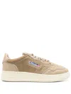 Autry Beige Leather Medalist Sneakers