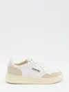 Autry Low-top Sneakers With Hybrid Leather Design And Metallic Accent