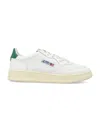 Autry Low-top Leather Sneakers With Perforated Upper And Contrasting Sole In White
