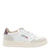 Autry Medalist Low Sneakers With Suede Inserts And Contrasting Heel In White