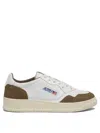 Autry Medalist Low Sneakers In Goatskin And Suede In Multi