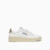 Autry Medalist Low-top Bicolor Leather Sneakers In White