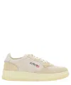 Autry Low Platform Sole Suede Sneakers In Neutral