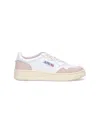 Autry Medalist Sneakers In White/powder Leather And Suede In Bianco