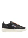 Autry Medalist Sneakers In Chocolate Pony Skin In Black