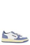 Autry 'medalist Low' 'tempest' White And Light Blue Leather Sneakers In Blue