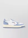Autry Medalist Low Sneakers Leather Bicolor Paneling Perforated Sole In White