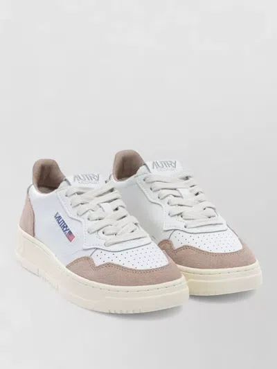 Autry Medalist Low Sneakers Contrast Panels Design In White