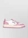 Autry Medalist Low Sneakers Bicolor In White And Polignac Leather In Multi