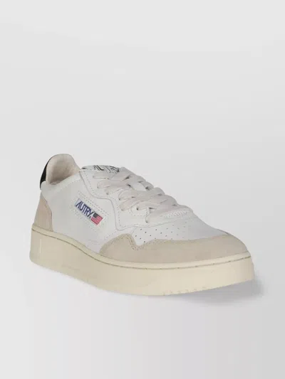 Autry Medalist Low Sneakers Featuring Suede Accents In White