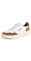 Autry Champion Sneakers With Brown Inserts In Goat/suede Cigar/black