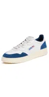 Autry Medalist Low Sneaker In Goat/suede Wht/capri