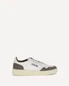 Autry 'medalist Low' White Low Top Sneakers With Side Logo Detail In Leather And Suede Man In White