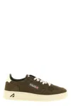 Autry Low Top Suede Sneakers With Contrast Sole In Green