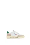 Autry Medalist Low Leather And Suede Sneakers With Lettering In Green