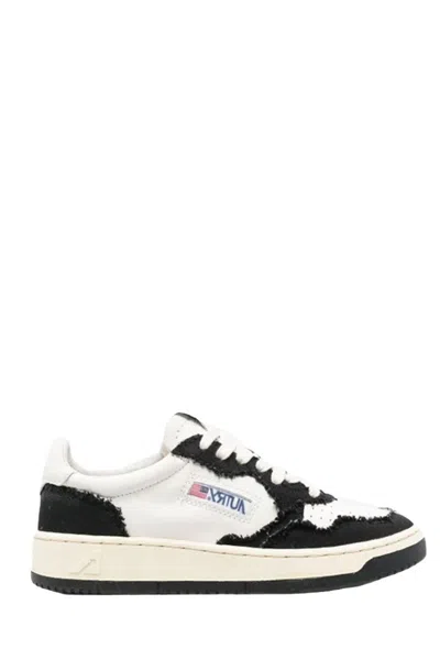 Autry Frayed-panels Lace-up Sneakers In Multi