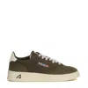 Autry Medalist Low Sneakers In Green Leather In Green