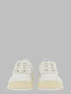 Autry Medalist Low White Suede Accents Cow Leather Sneakers In White